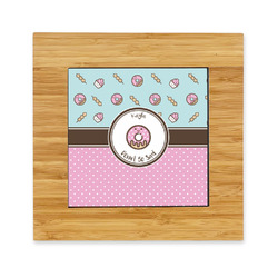 Donuts Bamboo Trivet with Ceramic Tile Insert (Personalized)