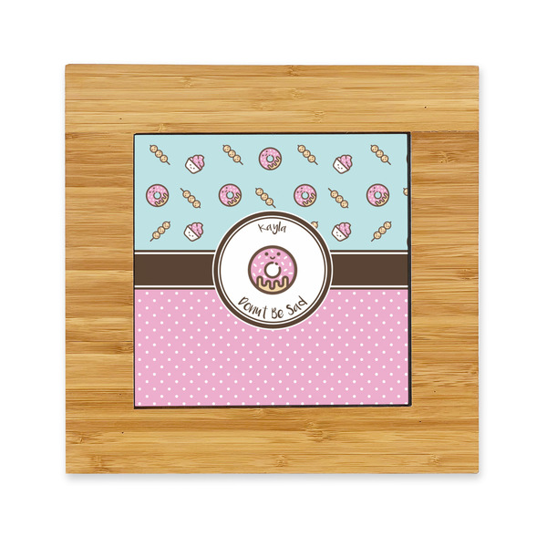 Custom Donuts Bamboo Trivet with Ceramic Tile Insert (Personalized)