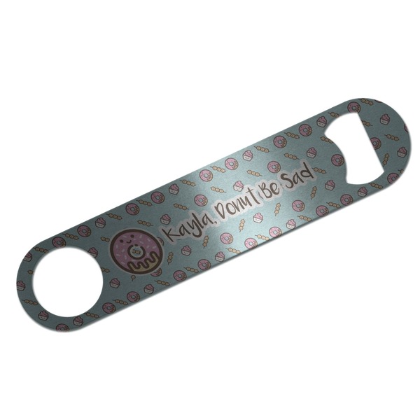 Custom Donuts Bar Bottle Opener - Silver w/ Name or Text