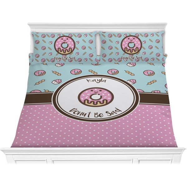 Custom Donuts Comforter Set - King (Personalized)