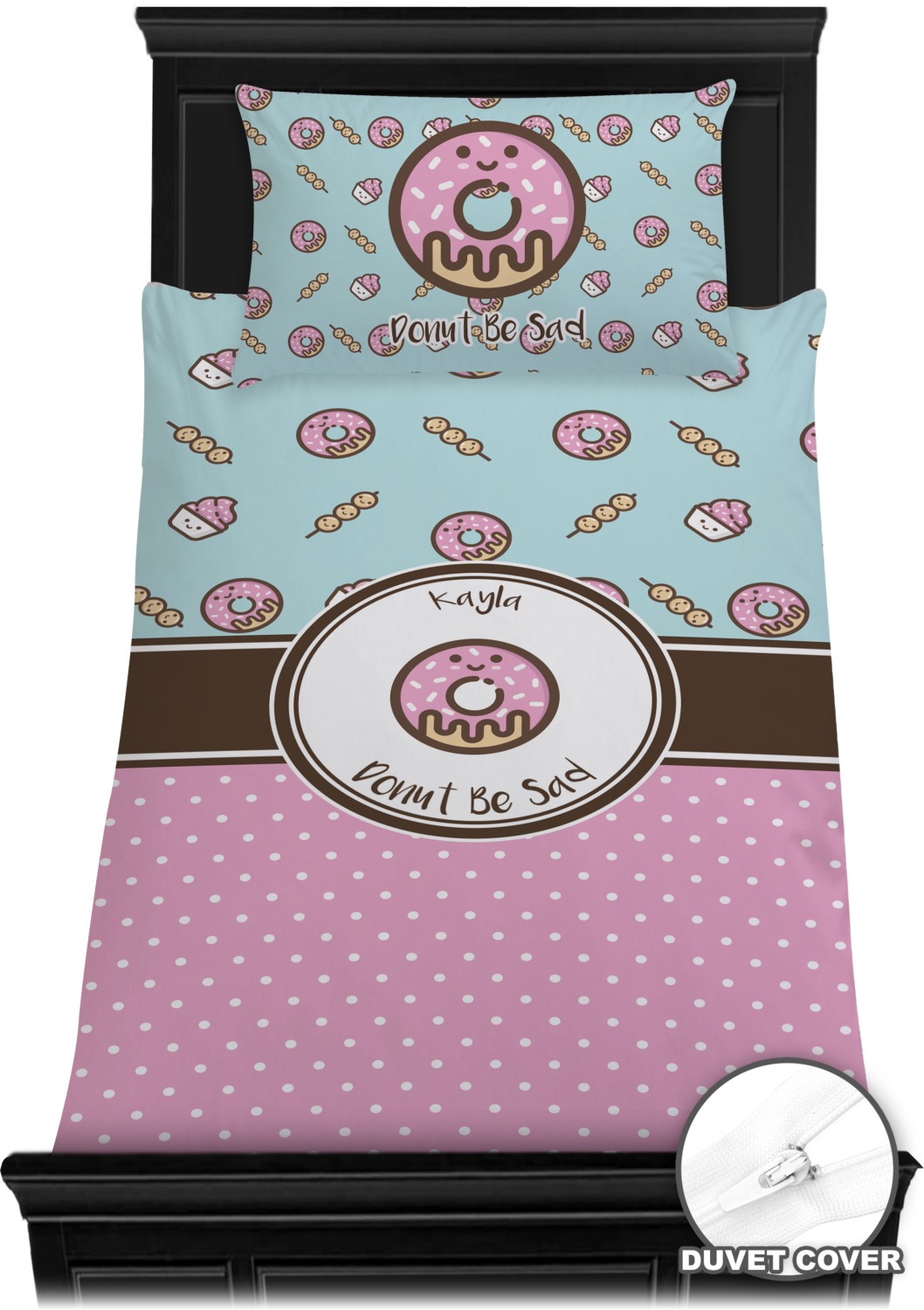 Donuts Duvet Cover Set Twin (Personalized) YouCustomizeIt