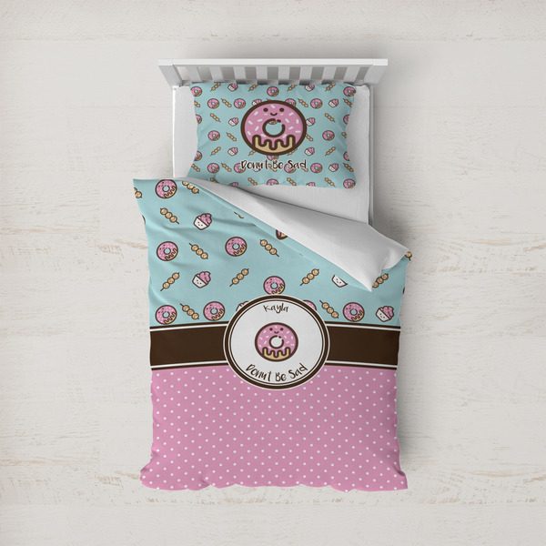Custom Donuts Duvet Cover Set - Twin (Personalized)