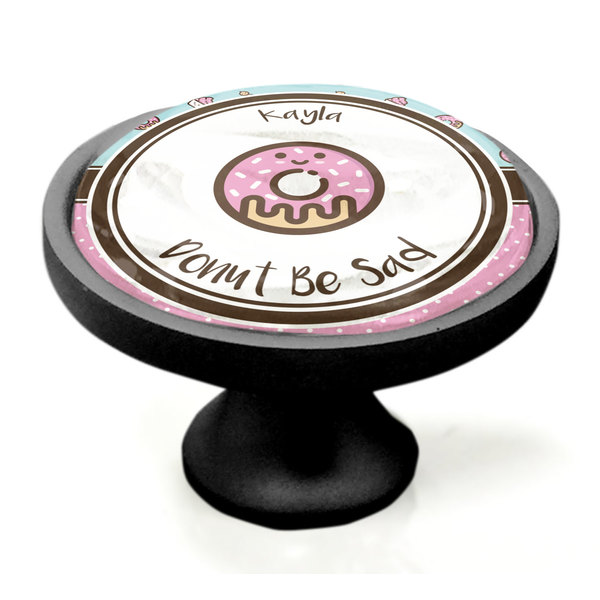 Donuts Black Custom Cabinet Knob (Side)