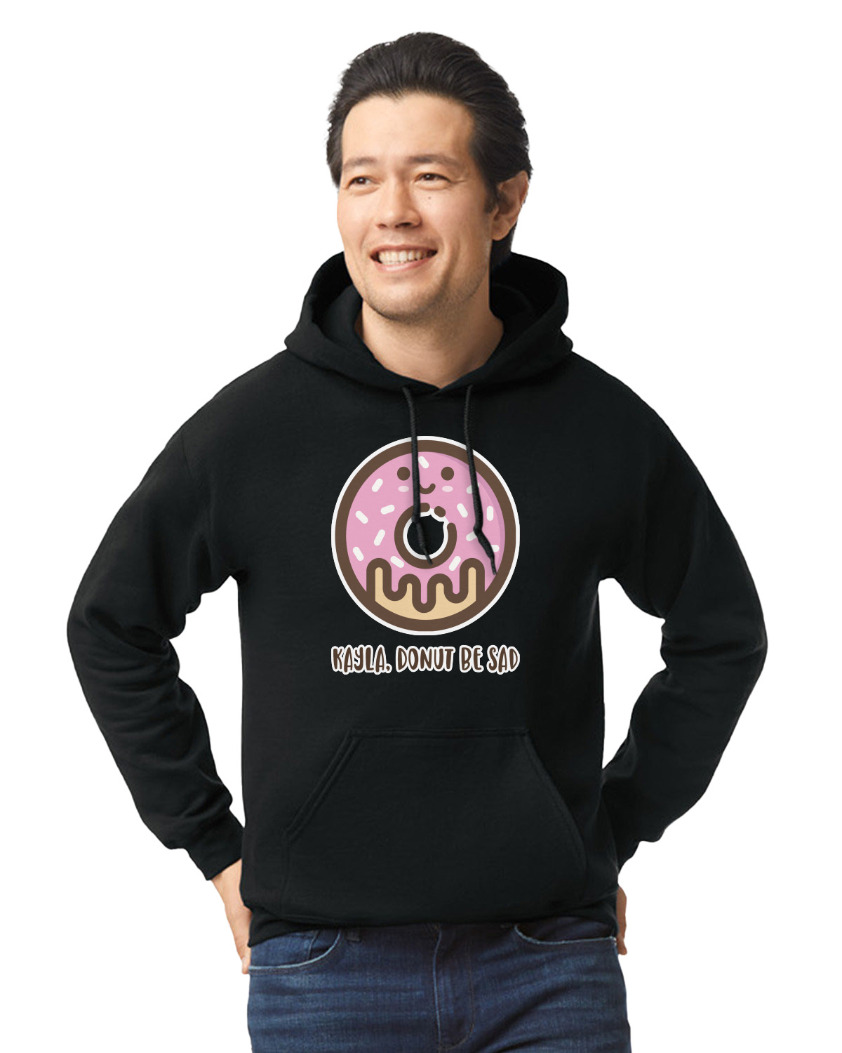 Custom Donuts Hoodie - Black (Personalized) | YouCustomizeIt