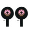 Donuts Black Plastic 7" Stir Stick - Double Sided - Round - Front & Back