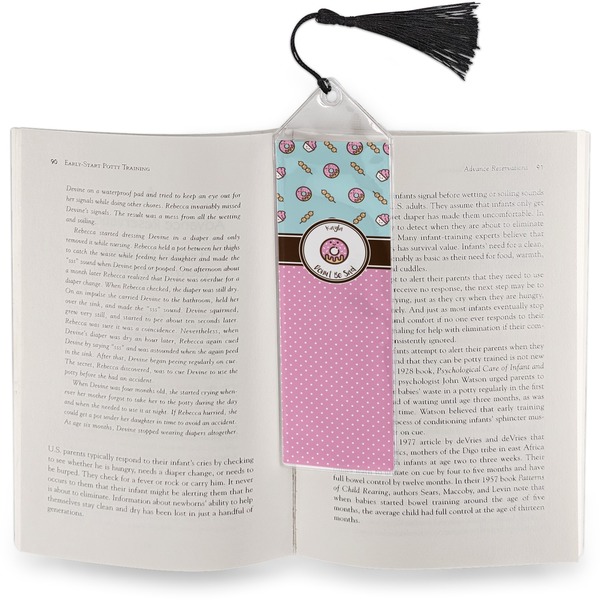 Donuts Bookmark with tassel - In book