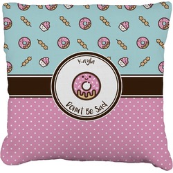 Donuts Faux-Linen Throw Pillow 16" (Personalized)