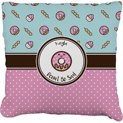 Donuts Faux-Linen Throw Pillow 18" (Personalized)