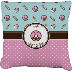 Donuts Faux-Linen Throw Pillow 20" (Personalized)