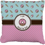 Donuts Faux-Linen Throw Pillow 26" (Personalized)