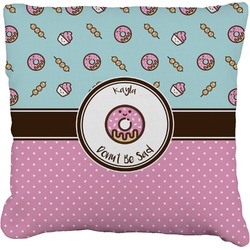 Donuts Faux-Linen Throw Pillow 26" (Personalized)
