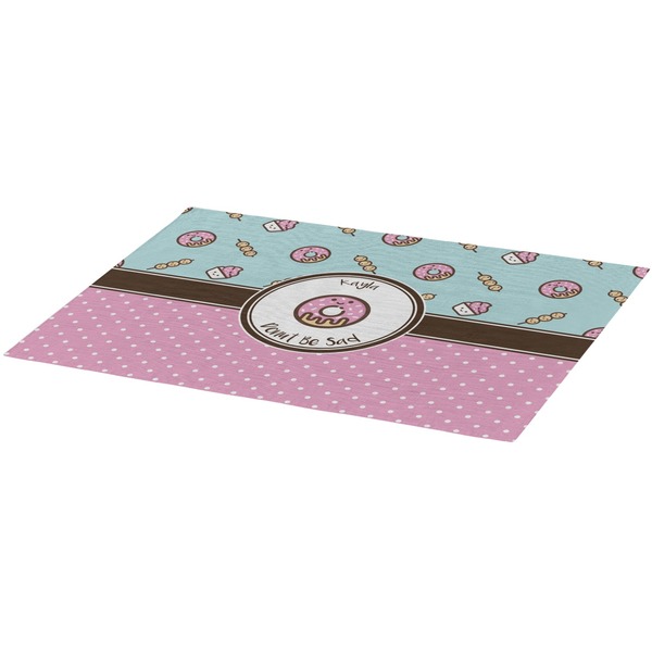 Donuts Burlap Placemat (Angle View)