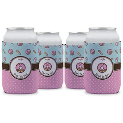 Donuts Can Cooler (12 oz) - Set of 4 w/ Name or Text