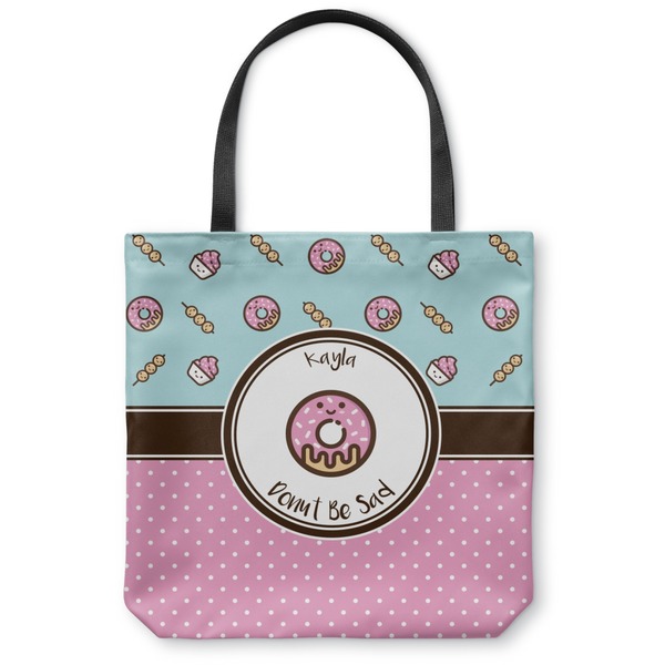 Custom Donuts Canvas Tote Bag - Medium - 16"x16" (Personalized)