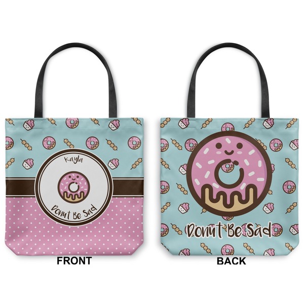 Donuts Canvas Tote - Front and Back