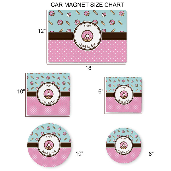 Donuts Car Magnets - SIZE CHART