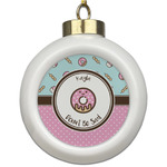 Donuts Ceramic Ball Ornament (Personalized)