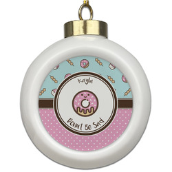 Donuts Ceramic Ball Ornament (Personalized)
