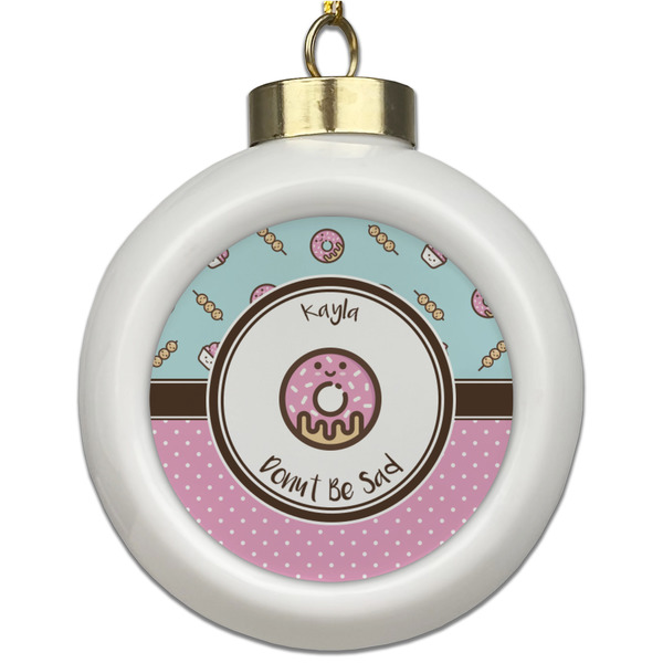 Custom Donuts Ceramic Ball Ornament (Personalized)