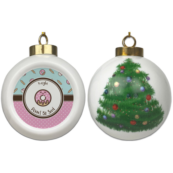Donuts Ceramic Christmas Ornament - X-Mas Tree (APPROVAL)