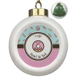 Donuts Ceramic Ball Ornament - Christmas Tree (Personalized)