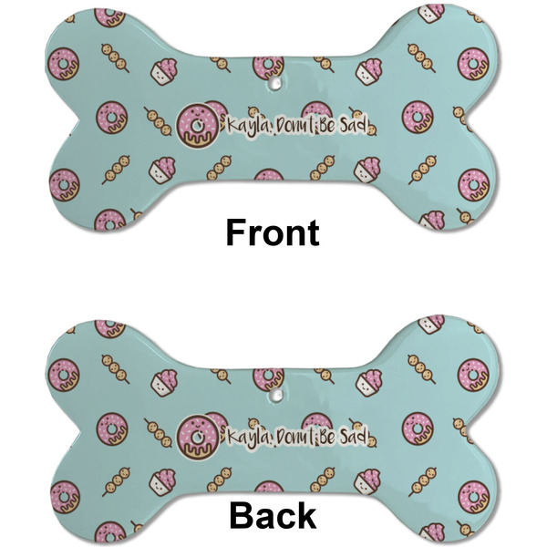 Donuts Ceramic Flat Ornament - Bone Front & Back (APPROVAL)