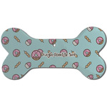 Donuts Ceramic Dog Ornament - Front w/ Name or Text