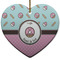 Donuts Ceramic Flat Ornament - Heart (Front)