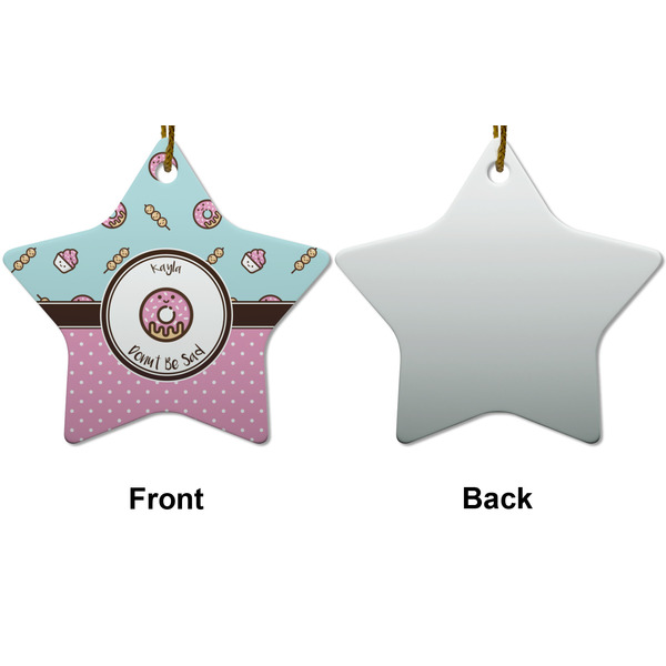 Donuts Ceramic Flat Ornament - Star Front & Back (APPROVAL)