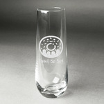 Donuts Champagne Flute - Stemless Engraved - Single (Personalized)