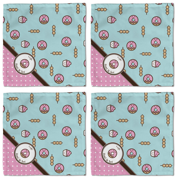 Donuts Cloth Napkins - Personalized Lunch (APPROVAL) Set of 4