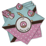 Donuts Cloth Cocktail Napkins - Set of 4 w/ Name or Text
