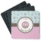 Donuts Square Rubber Backed Coasters - Set of 4 (Personalized)