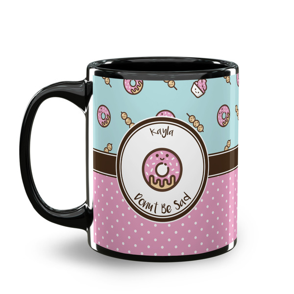 Donuts Coffee Mug - 11 oz - Black