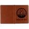 Donuts Cognac Leather Passport Holder Outside Single Sided - Apvl