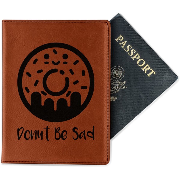 Custom Donuts Passport Holder - Faux Leather (Personalized)