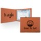 Donuts Cognac Leatherette Diploma / Certificate Holders - Front and Inside - Main