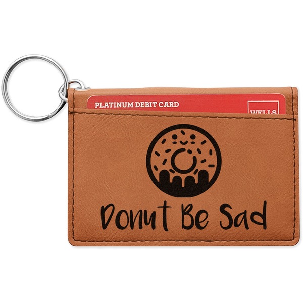 Custom Donuts Leatherette Keychain ID Holder (Personalized)