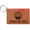 Donuts Leatherette Keychain ID Holder - Single Sided (Personalized)