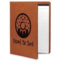 Donuts Leatherette Portfolio with Notepad (Personalized)