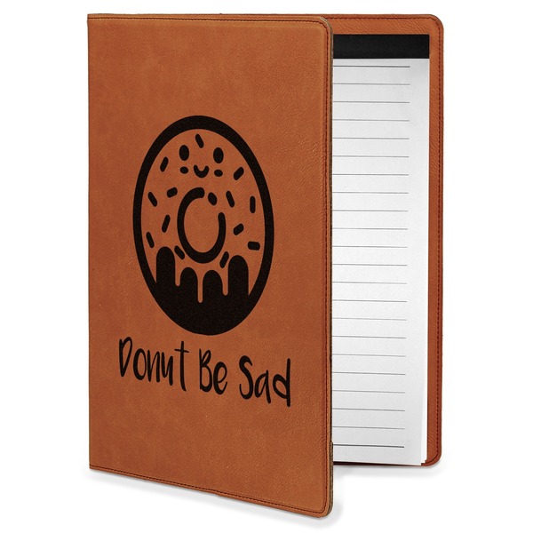 Custom Donuts Leatherette Portfolio with Notepad - Small - Single Sided (Personalized)
