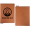 Donuts Cognac Leatherette Portfolios with Notepad - Small - Single Sided- Apvl