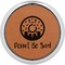 Donuts Leatherette Round Coaster w/ Silver Edge (Personalized)