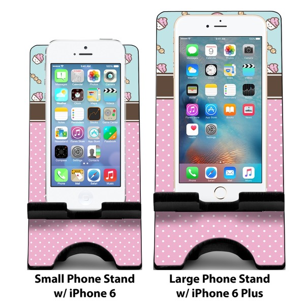 Donuts Compare Phone Stand Sizes - with iPhones