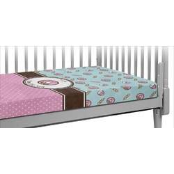 Donuts Crib Fitted Sheet (Personalized)