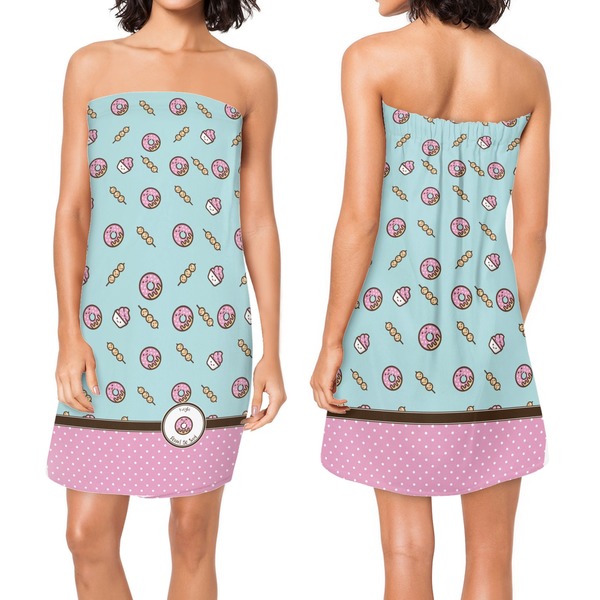 Donuts Custom Bath Wrap - Front & Back View