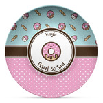 Donuts Microwave Safe Plastic Plate - Composite Polymer (Personalized)