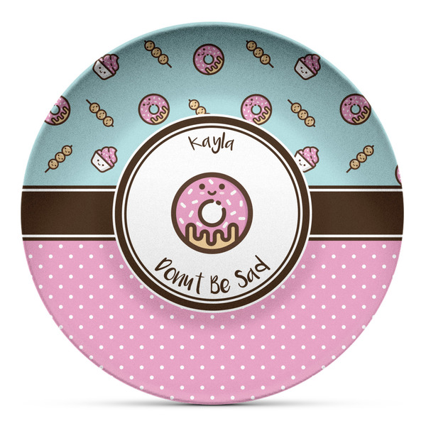 Custom Donuts Microwave Safe Plastic Plate - Composite Polymer (Personalized)