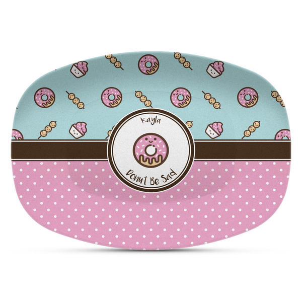 Custom Donuts Plastic Platter - Microwave & Oven Safe Composite Polymer (Personalized)