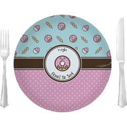 Donuts 10" Glass Lunch / Dinner Plates - Single or Set (Personalized)